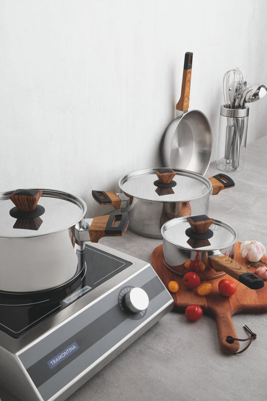 Tramontina 4-Piece Brava Cookware Set - Stainless Steel