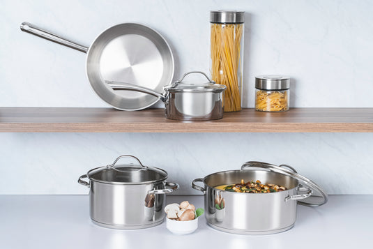 Tramontina 4-Piece Una Cookware Set - Stainless Steel