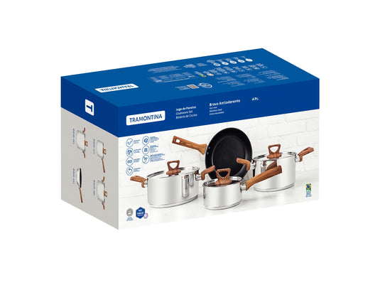 Tramontina 4-Piece Brava Cookware Set - Non Stick