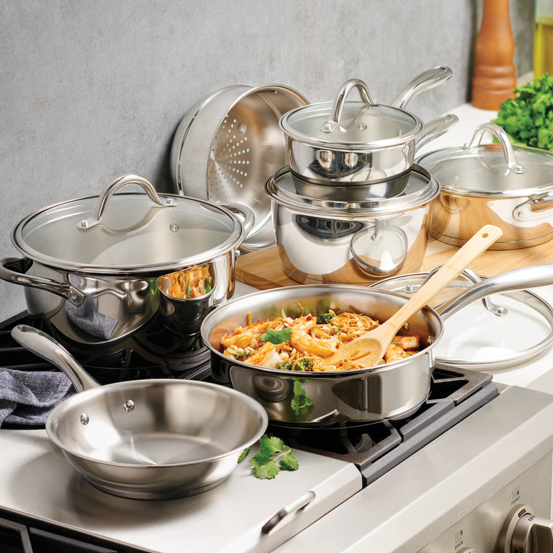 Load image into Gallery viewer, Professional Stainless Steel Cookware Set, 7Pc
