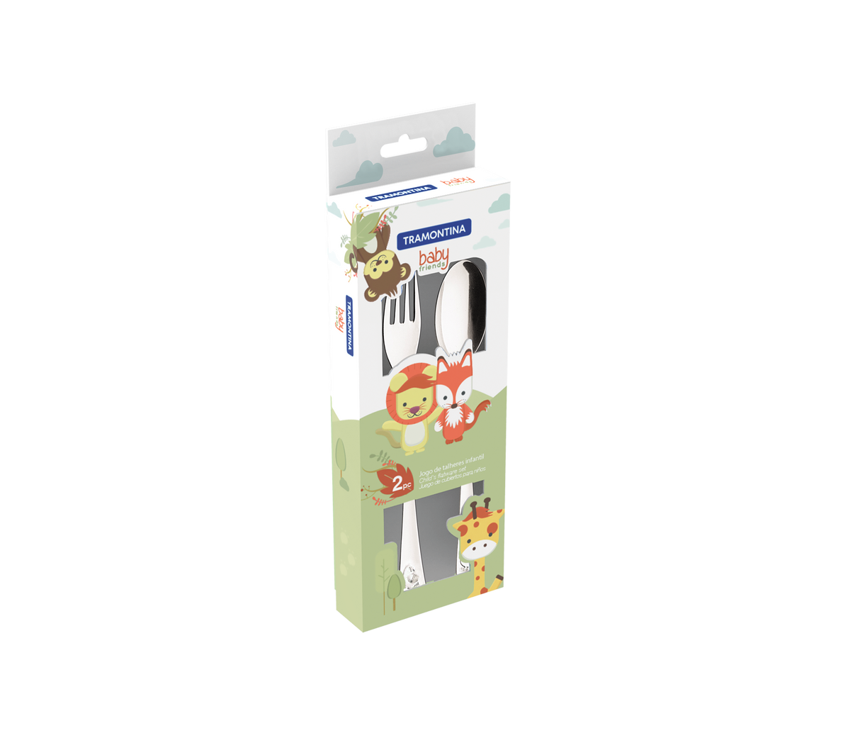 Baby Friends 2-Piece Stainless Steel Baby Cutlery Set