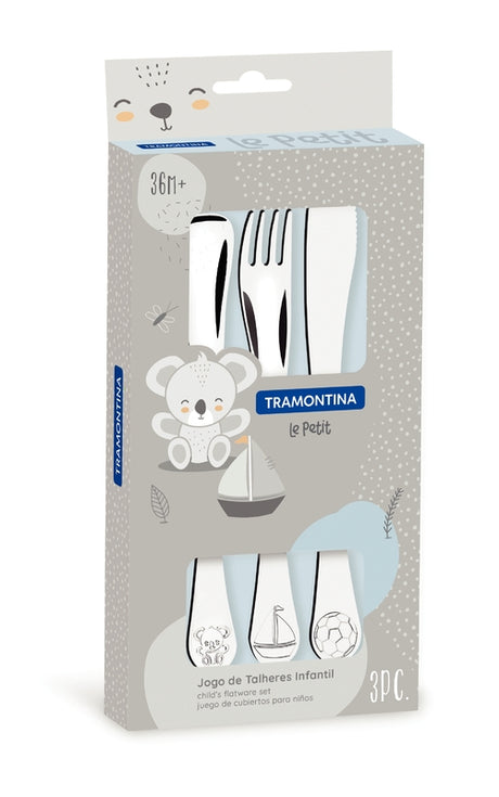 Le Petit 3-Piece Stainless Steel Chidren Flatware Set for Boys