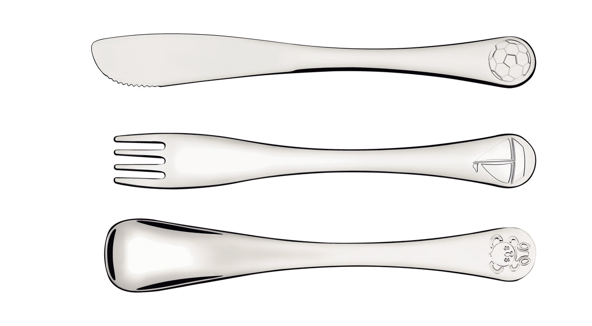 Le Petit 3-Piece Stainless Steel Chidren Flatware Set for Boys