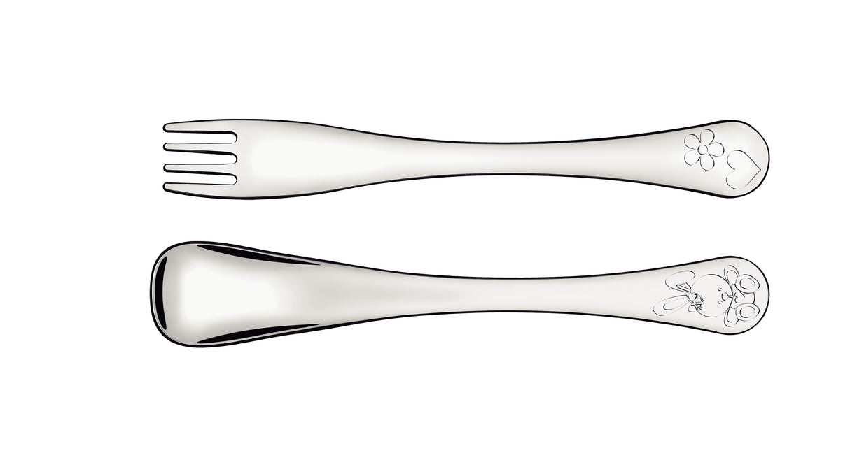 Le Petit 2-Piece Stainless Steel Chidren Flatware Set for Girls