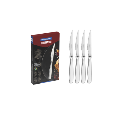 Tramontina 4-Piece Zurique Steak Knife Set - Stainless Steel