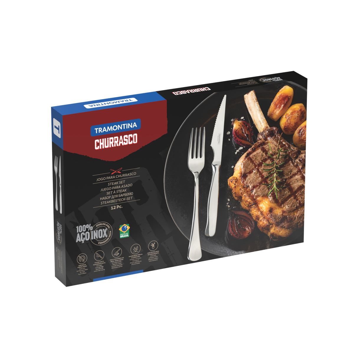 12-Piece Zurique Steak Set - Stainless Steel