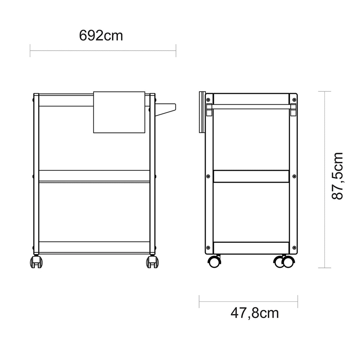 Churrasco Jatoba Wood Serving Trolley