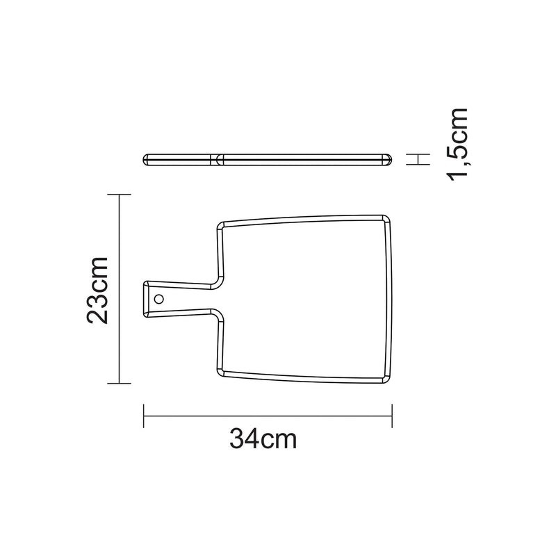 Load image into Gallery viewer, Tramontina Cutting Board Cutting Board With Handle, Teak Wood 340x230mm
