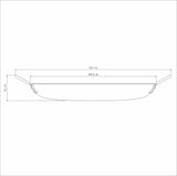 Churrasco Black Nitrocarburized Carbon Steel Round Griddle Pan, 40cm