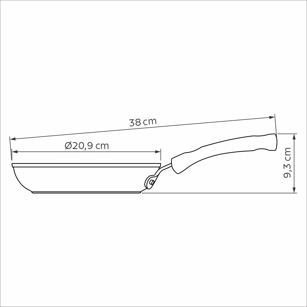 Professional Aluminium Non-Stick Frying Pan, 20cm, 1L