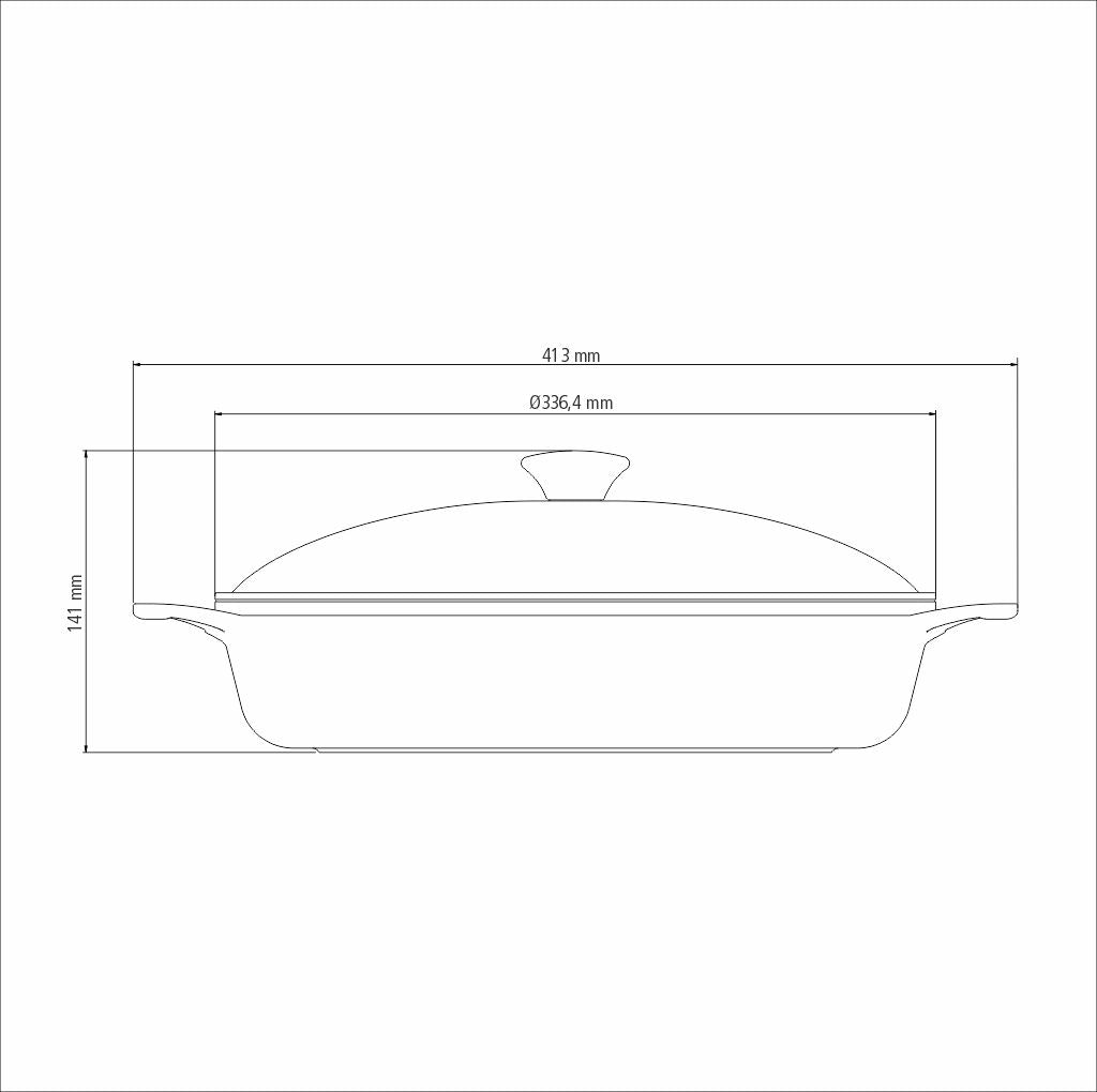Lyon Black Frying Pan, 32cm, 4.3L