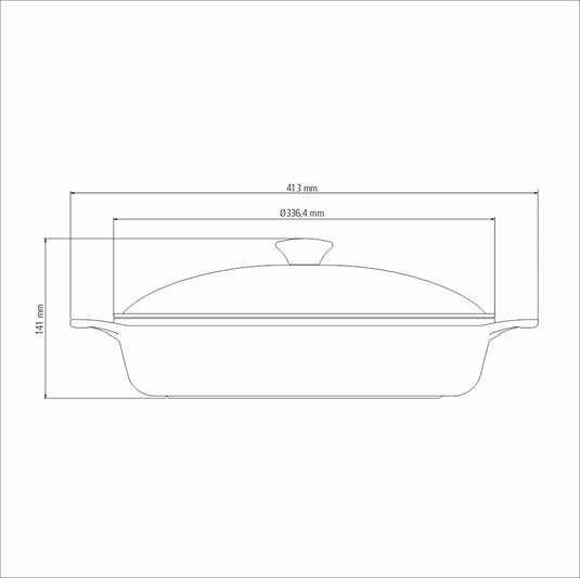 Tramontina Lyon Black Frying Pan, 32cm, 4.3L