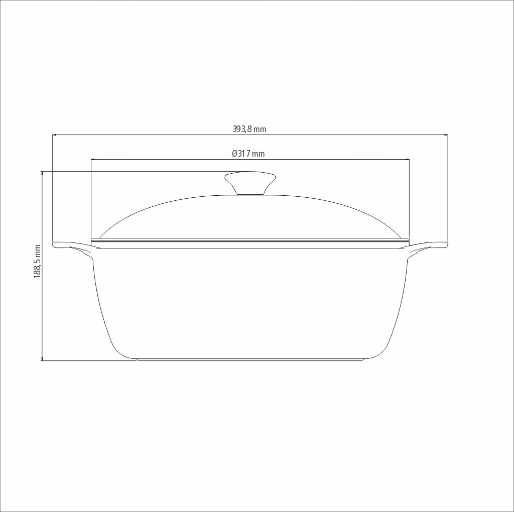 Lyon Black Casserole, 30cm, 6.8L