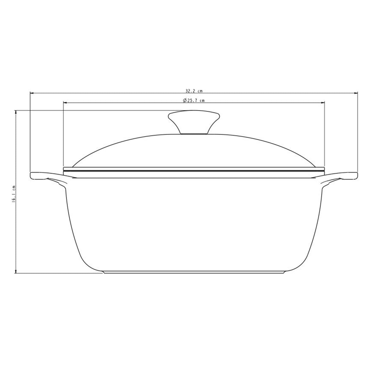 Lyon Black Casserole, 24cm, 3.7L
