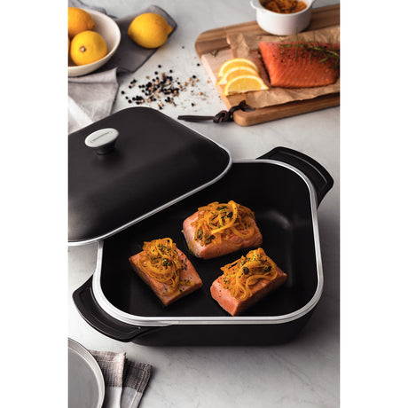 Lyon Black Square Pot, 28cm, 5.5L