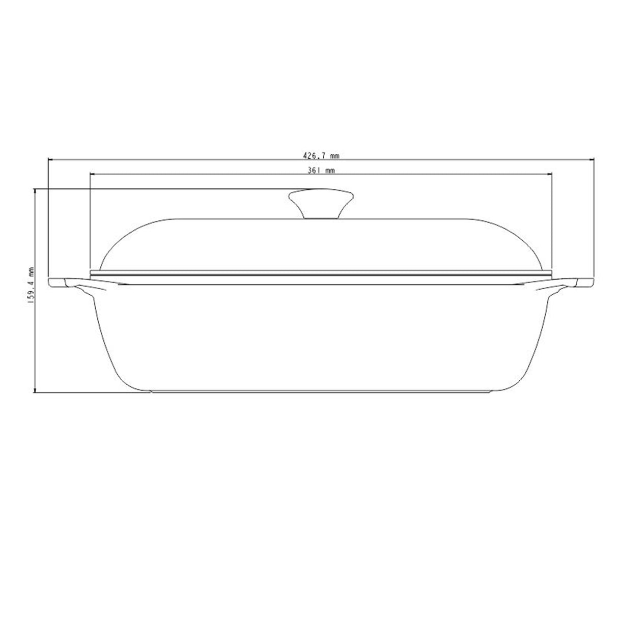 Lyon Golden Square Pot, 28cm, 5.5L