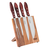 Churrasco Polywood 5-Piece Knife Block, Brown