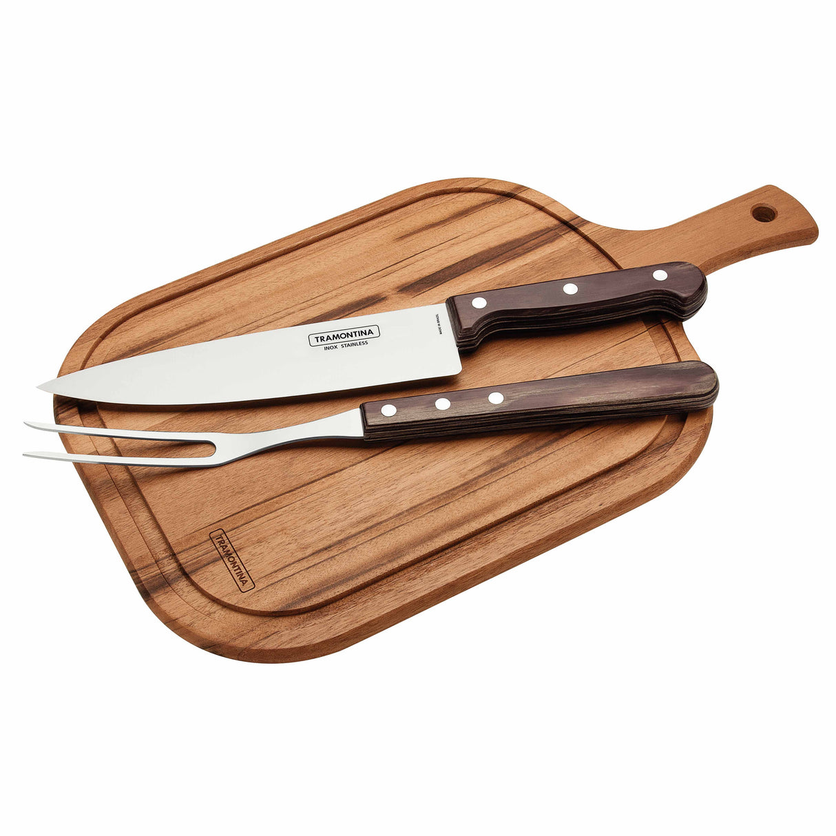 Churrasco Polywood 3-Piece BBQ Set, Brown