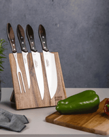 Churrasco Polywood 5-Piece Knife Block, Brown