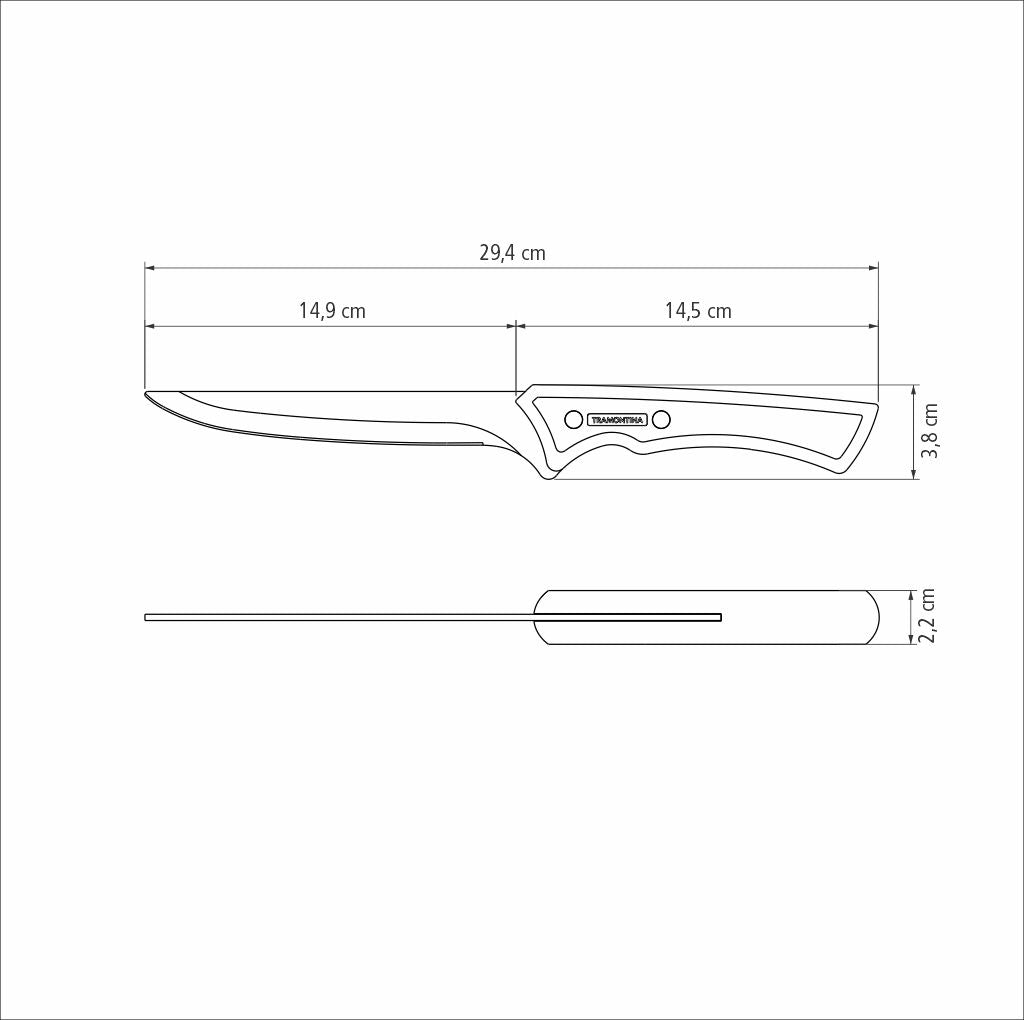Churrasco Black Boning Knife, 6" - FSC Certified
