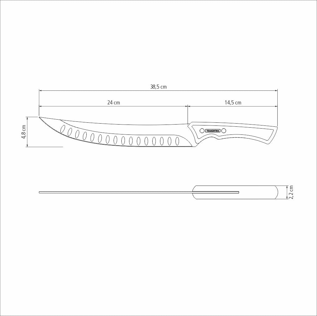 Churrasco Black Butcher Knife, 10" - FSC Certified
