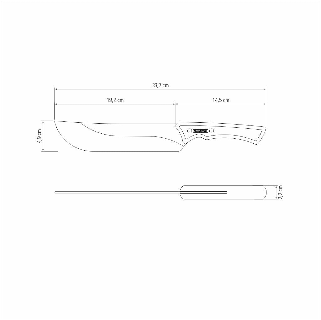 Churrasco Black Meat Knife, 8" - FSC Certified