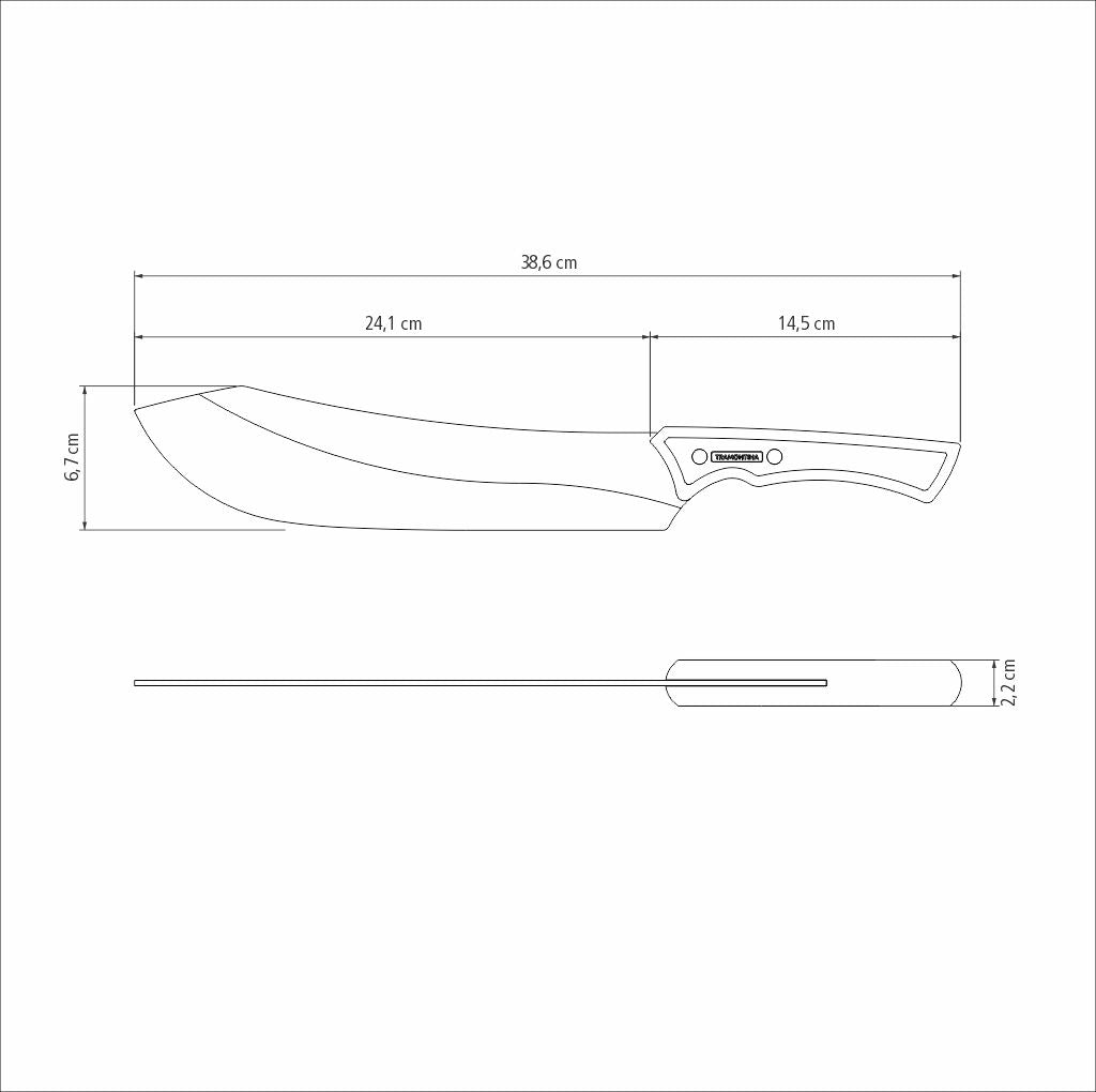 Churrasco Black Meat Knife, 10" - FSC Certified