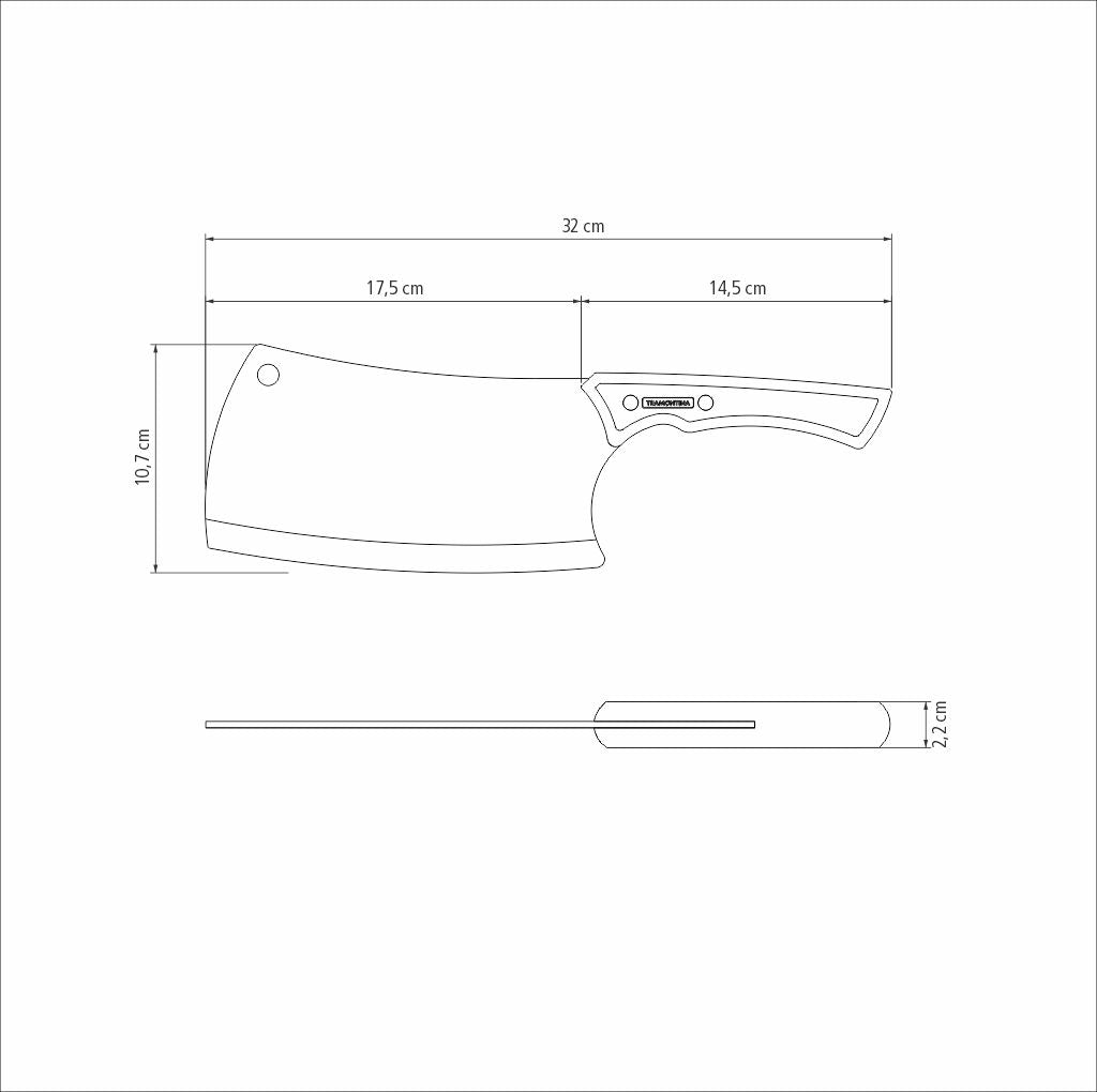 Churrasco Black Meat Cleaver, 7" - FSC Certified