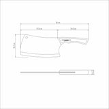 Churrasco Black Meat Cleaver, 7" - FSC Certified