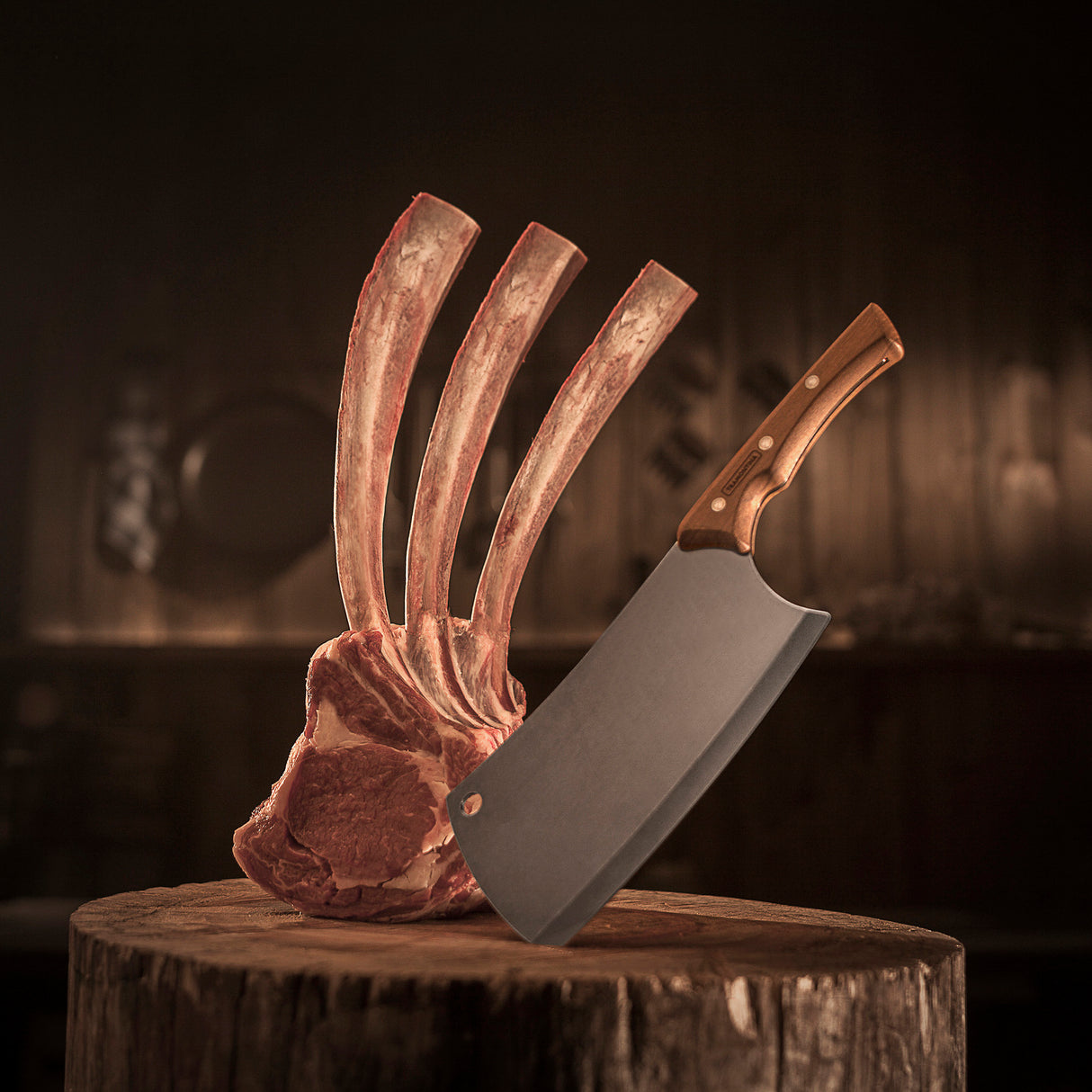 Churrasco Black Meat Cleaver, 7" - FSC Certified
