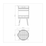 TCP 400 Stainless Steel Charcoal Grill with Charcoal Tray