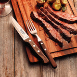 Churrasco Polywood 4-Piece Gaucho Steak Knife Set, Brown