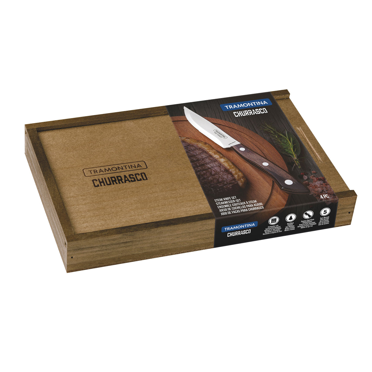 Churrasco Premium 4-Piece Bueno Steak Knife Set - FSC Certified
