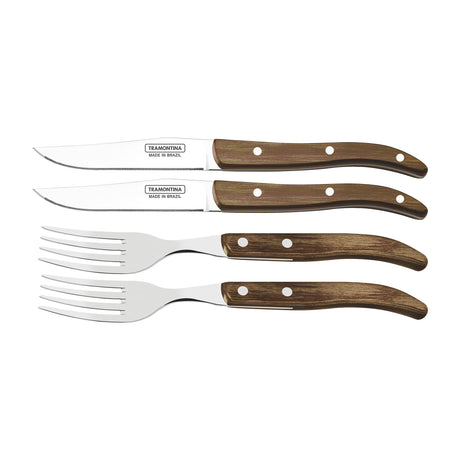 Churrasco Premium 4-Piece Paisano Cultery Set - FSC Certified