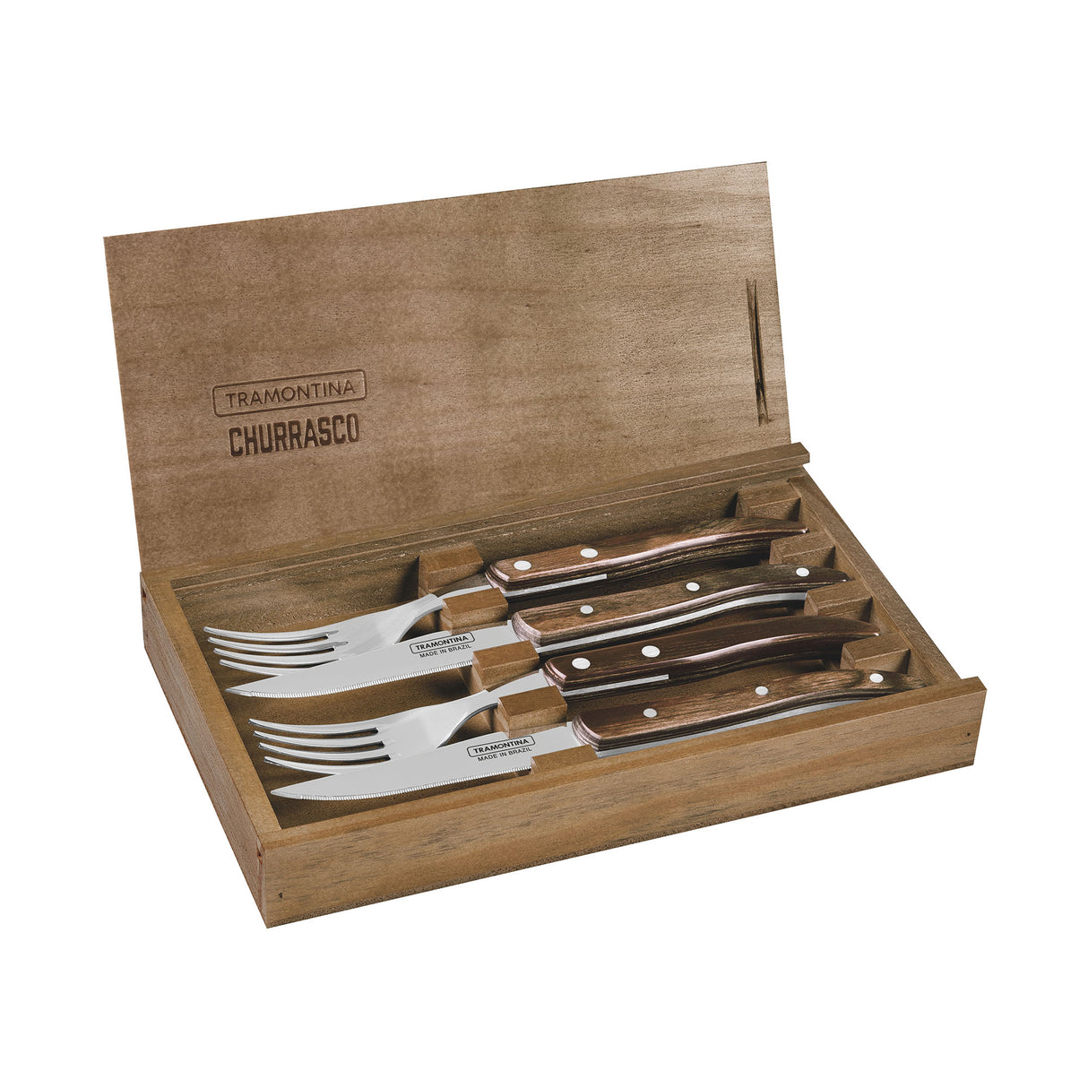 Churrasco Premium 4-Piece Paisano Cultery Set - FSC Certified
