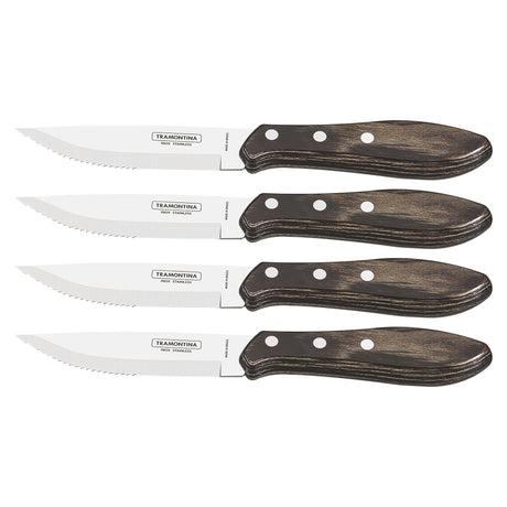 Churrasco Premium 4-Piece Fandango Steak Knife Set - FSC Certified