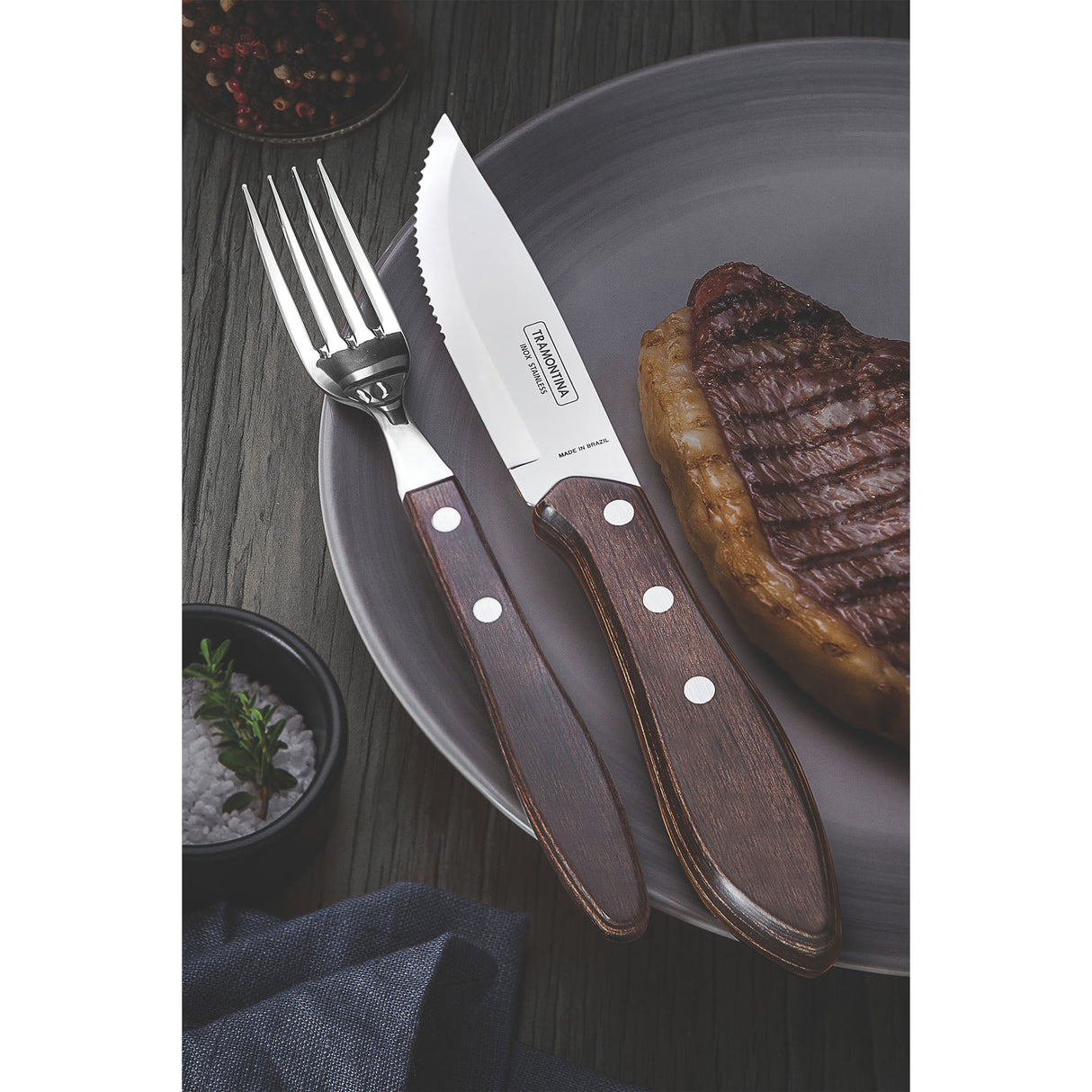 Churrasco Premium 4-Piece Fandango Steak Knife Set - FSC Certified