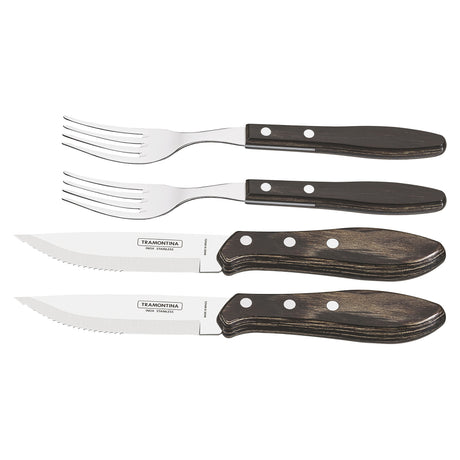 Churrasco Premium 4-Piece Fandango Steak Knife Set - FSC Certified
