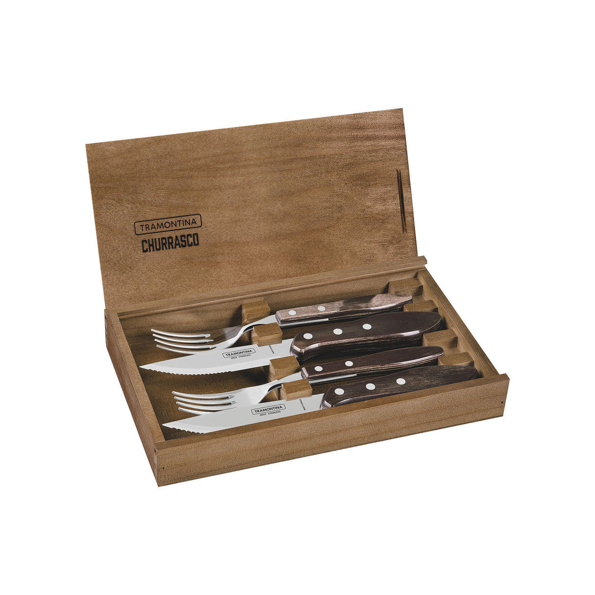 Churrasco Premium 4-Piece Fandango Steak Knife Set - FSC Certified