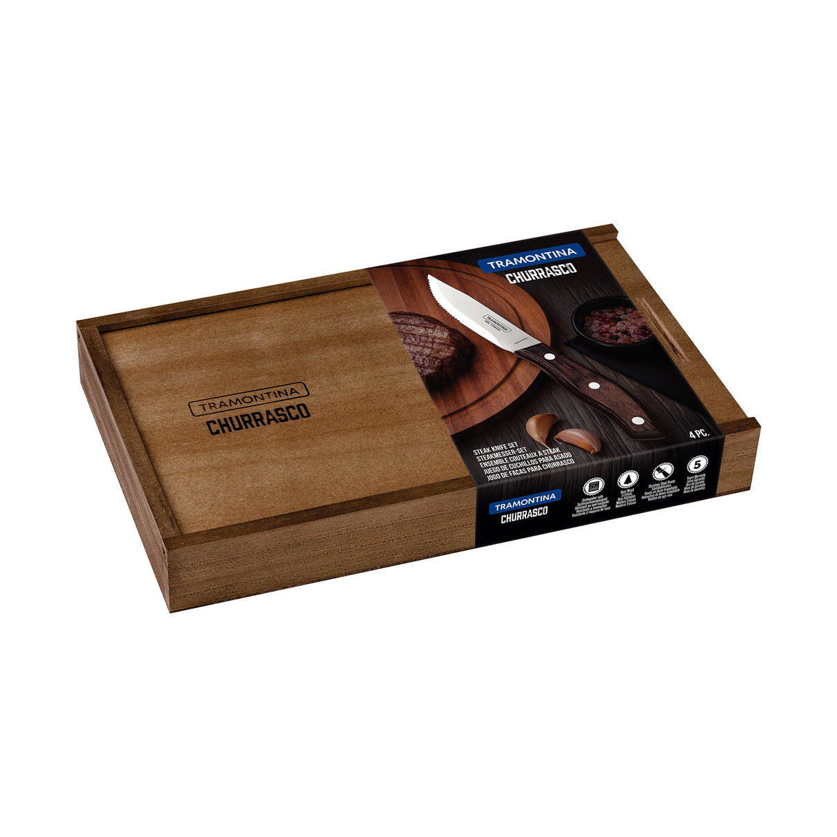 Churrasco Premium 4-Piece Rio Grande Steak Knife Set - FSC Certified