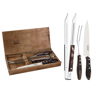 Tramontina Churrasco Campeira Carving Set, Polywood 3Pc