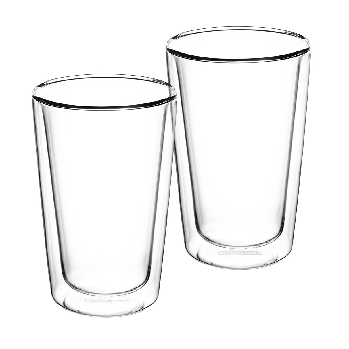 2-Piece Double Wall Glass Latte Cup Set, 330ml