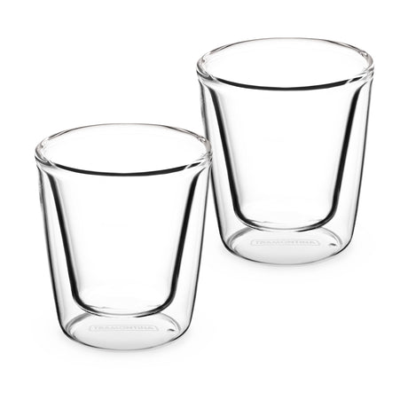 2-Piece Double Wall Glass Espresso Cup Set, 85ml