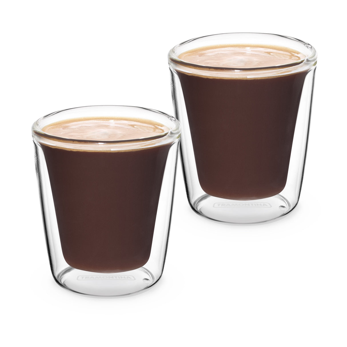 2-Piece Double Wall Glass Espresso Cup Set, 85ml