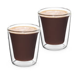 2-Piece Double Wall Glass Espresso Cup Set, 85ml
