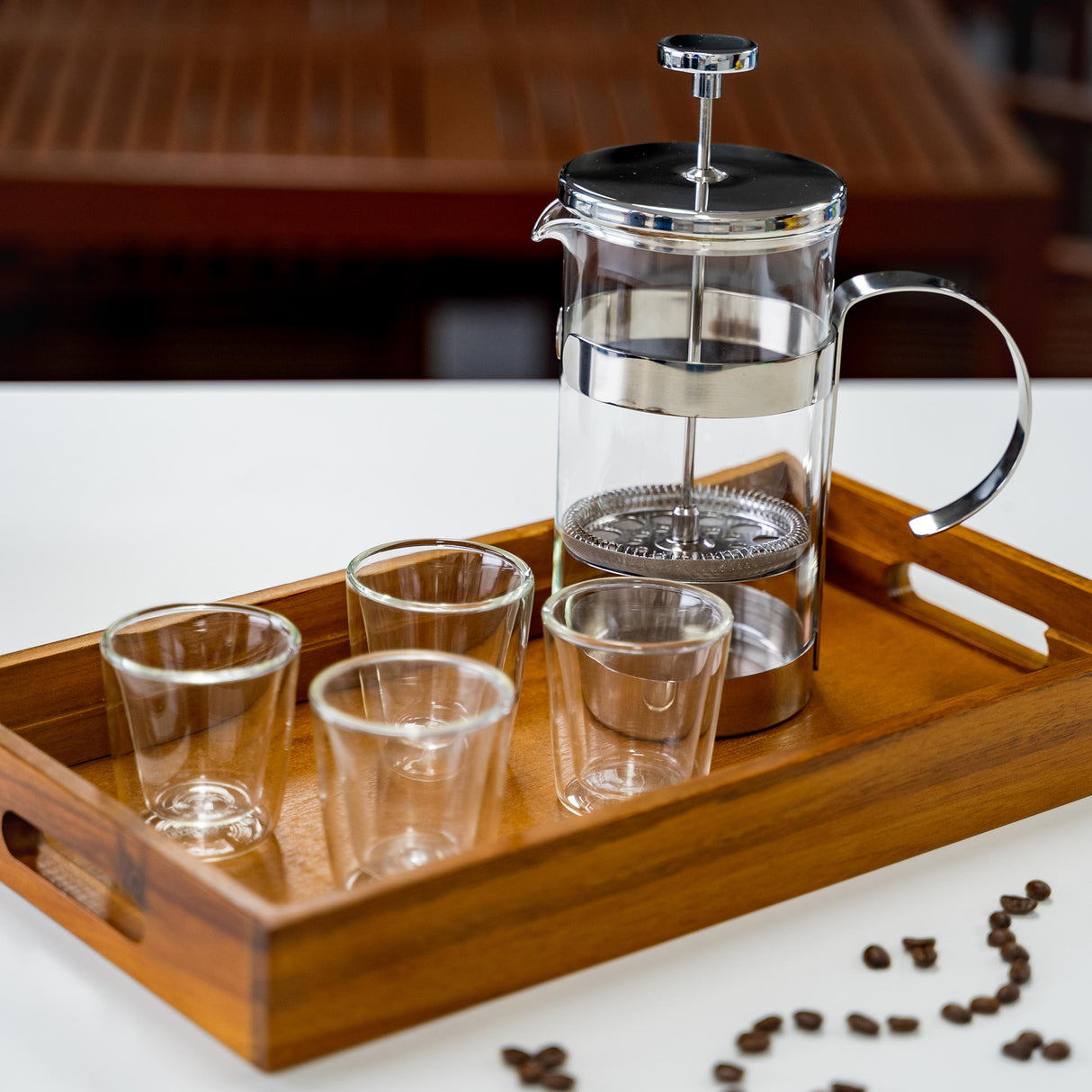 2-Piece Double Wall Glass Espresso Cup Set, 85ml