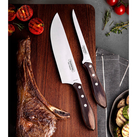 Churrasco 3-Piece Leather Pouch Knife Set
