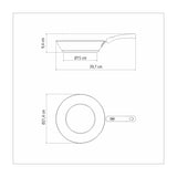 Solar Non-Stick Stainless Steel Shallow Frying Pan, 20cm, 1.3L