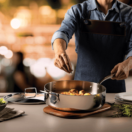 Grano Try-Ply Clad Stainless Steel Sauté Pan, 30cm, 5.6L