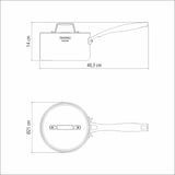 Grano Try-Ply Clad Stainless Steel Sauce Pan, 20cm, 3.1L